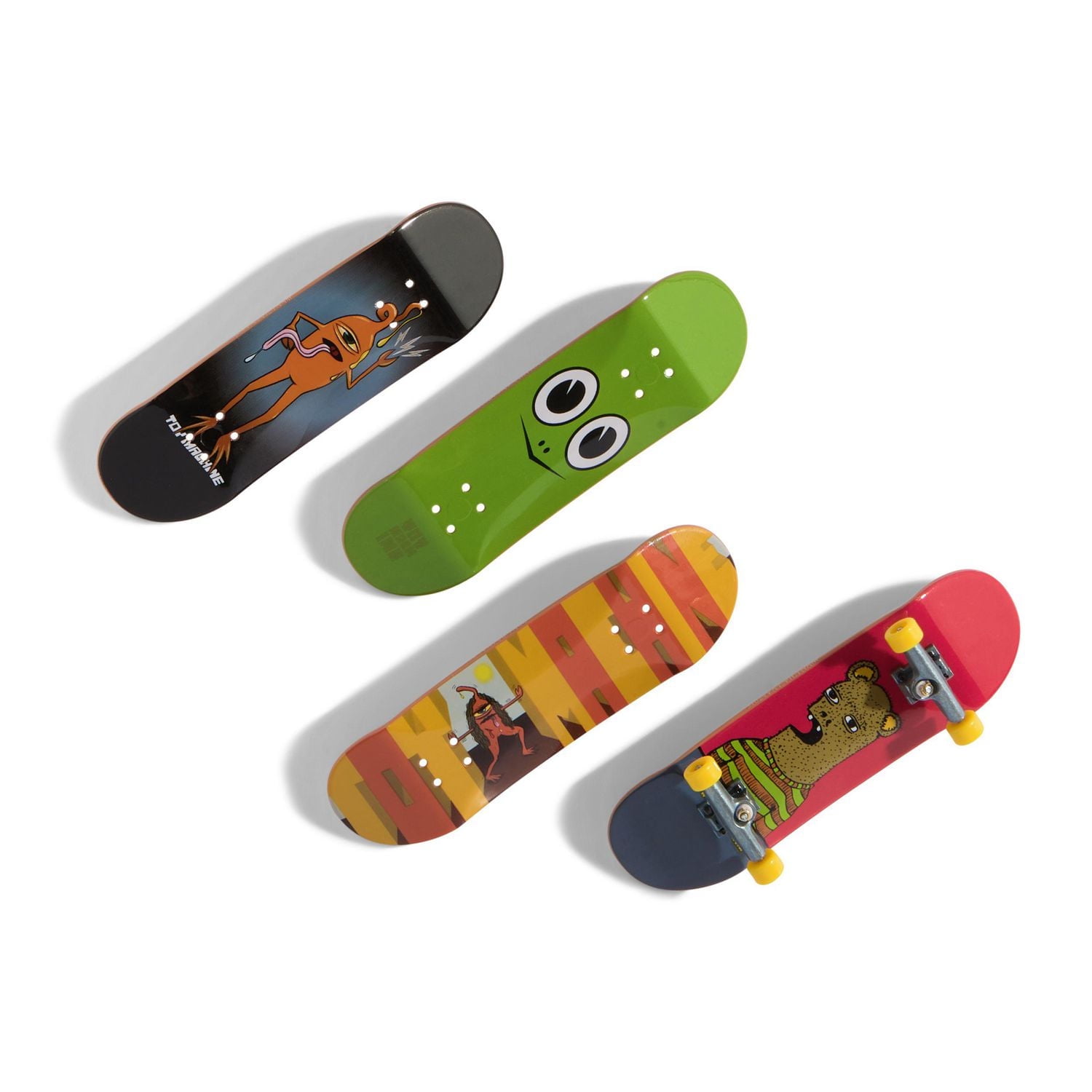 Tech Deck, Ultra DLX Fingerboard 4-Pack, Toy Machine Skateboards, Collectible and Customizable Mini Skateboards, Kids Toys for Ages 6 and up