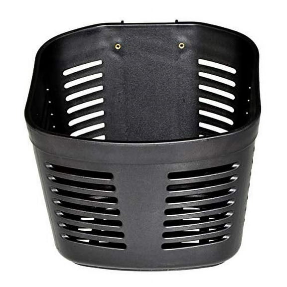 AlveyTech Black Plastic Oval Basket with Mounting Hardware for Go-Go Travel Scooters - (FRMASMB13758) Replacement Scooter Baskets Mount on Tiller, fits Pride Mobility Go-Go Elite Traveller and Ultra X