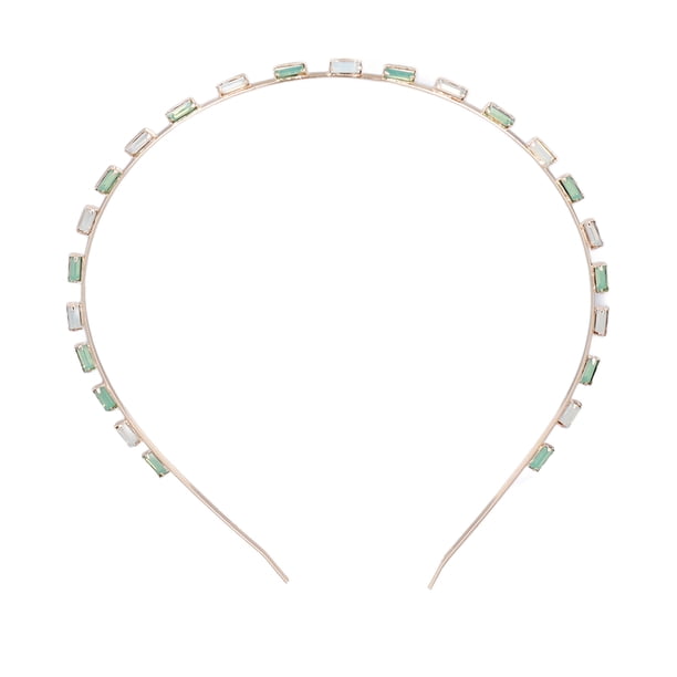 Accesorios Para El Cabello Con Diadema, Diadema De Diamantes De Imitación Duradera Y Práctica, Cómoda De Usar Para Fiestas, Regalos Para Bailes Escolares Para Bodas Cergrey Verde CHT-712