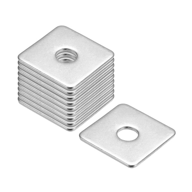Unique Bargains Rondelle Carrée, Lot de 10 M8x30x30x2mm Rondelles Carrées en Acier Inoxydable 304