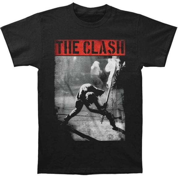 Clash Men's Smashing Guitar Slim Fit T-shirt XX-Large Black