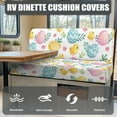 thumbnail image 4 of XYZCANDO Easter Egg Chicken RV Dinette Cushion Covers Stretchable Couch Cover 2 Cushion Sofa Comfort RV Dinette Cushions Easy to Install Washable 2 Seat Sofa Cover Loveseat Slipcovers White, 4 of 7