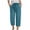 Blue, variant on GEWSEY Capris for Women Casual Summer Loose Comfy Drawstring Wide Leg Capri Pants with Pockets (Blue, L)