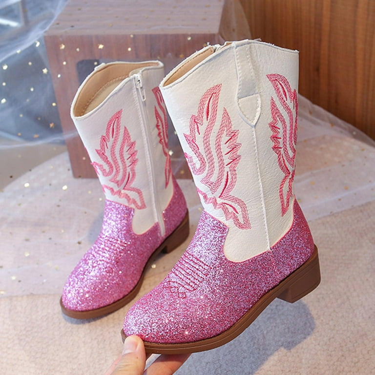 BOBOGOJP Toddler Little Boys Girls Cowboy Boots Kids Western