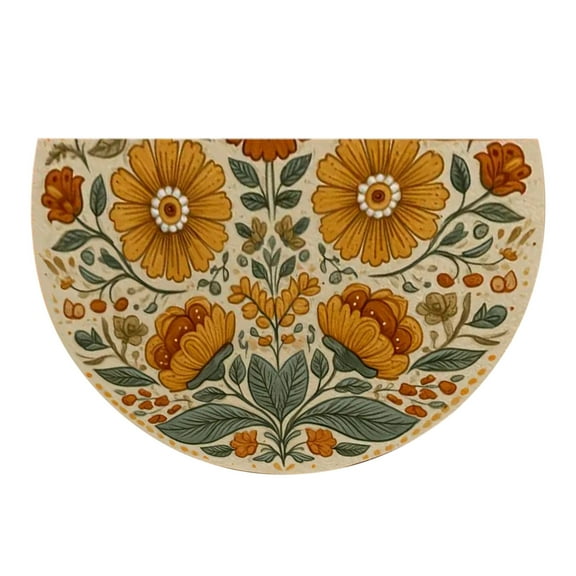 Uuiauoio Semicircle Floor Mat Porch Entrance Door Mat,Thanksgiving Half Round Doormat, Non Slip Soft Area Rug for Indoor Entrance Wear Resistant Welcome Mat for Garage Patio Home Decor