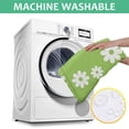 thumbnail image 6 of Green Daisy Flower White Blooms Pattern Square Tablecloth,Waterproof Square Table Cover,Wipeable Spillproof Washable Table Cover for Home Kitchen Party Decor 52"x52"(132x132cm), 6 of 6
