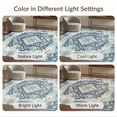 thumbnail image 7 of ODIKA 5'x7' Washable Area Rug Non-Slip, Low Pile, Stain Resistant Geometric Boho Medallion With Distressed Vintage Lattice And Trim for Guest Room, Lounge, Apartment, 7 of 7
