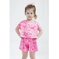 thumbnail image 2 of Barbie Lounge Pajama Shirt and Pajama Shorts Sleep Set Logo Little Kid to Big Kid, 2 of 5