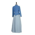 thumbnail image 5 of Victorian Holmes Blue Bustle Dress Set - Women's Edwardian Double-Breasted Jacket & Skirt Outfit, 5 of 12
