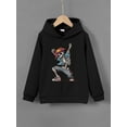 thumbnail image 3 of Mikrdoo 5T Kid Boys Casual Tops Hip Hop Style Dancing Skeleton Print 5-6 Years Boys Pullover Hoodie Sweatshirt For Daily Outdoor, 3 of 9