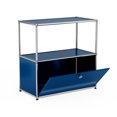 thumbnail image 5 of Modern Accent Cabinets with Door and Shelf,Freestanding Metal Storage Cabinet for Living Room,Blue, 5 of 6