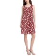 thumbnail image 2 of FORMRS Summer Dress for Women Loose U Neck Sleeveless Midi Beach Sundresses with Pockets, Red Cartoon Paws Pattern, 2 of 8