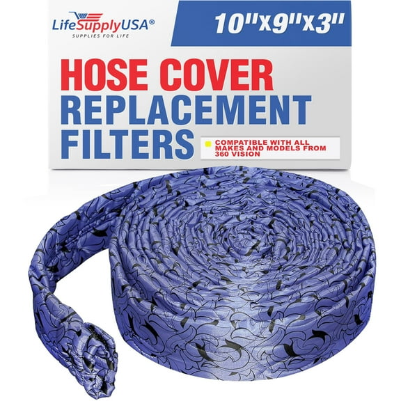 LifeSupplyUSA Central Vacuum Hose Cover with Zipper 30 ft Quilted Padded