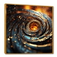 thumbnail image 2 of Designart "Hypnotic Abstract Spiral in Gold and Green III" Abstract Framed Wall Art - Transitional Gold Abstract Spirals Bedroom Framed Canvas Wall Art, 2 of 6