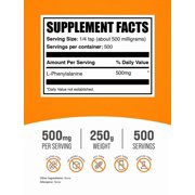 BulkSupplements L-Phenylalanine Powder - 250 Grams (8.8 oz)