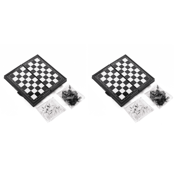 Mini Ajedrez Magnético Portátil Plegable Juego Mesa Interactivo para Padres E Hijos