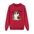 thumbnail image 5 of Aocisk Pyjamas d'Halloween Assortis pour la Famille avec Chandail à Capuche Imprimé à Manches Longues pour Maman Rouge m, 5 of 5