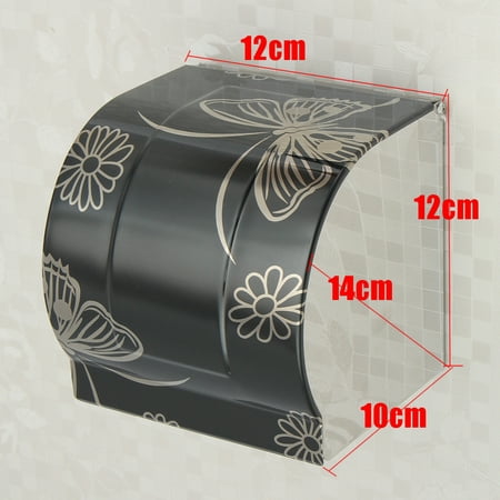 Stainless Steel Wall Mounted Toilet Paper Holder Tissue Box Roll Paper