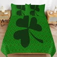 thumbnail image 6 of 3 Pcs Soft Bedding Set, Includes 1 Duvet Cover with Zipper And 2 Pillow Shams,Clover Pattern Queen(90"×90"), 6 of 8