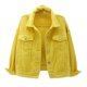 thumbnail image 2 of Abrigos de primavera y otoño para mujer, chaqueta vaquera de manga larga sólida y cálida, prendas de vestir exteriores, 2 of 5