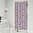 thumbnail image 2 of Summer Refresh Watermelon Shower Curtain - Tropical Fruit Print, Waterproof Bathroom Drape, Quick-Dry Fabric, 36x72 Inches, Includes 12 Hooks for Easy Hanging, 2 of 5