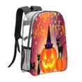 thumbnail image 3 of Easygdp Halloween Clear Backpack, Transparent Bookbag for School for Women Men, Capacity Clear Bag for College, Travel, 3 of 7