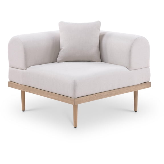 Meridian Furniture Beige Laguna Olefin Patio Corner Modular Chair