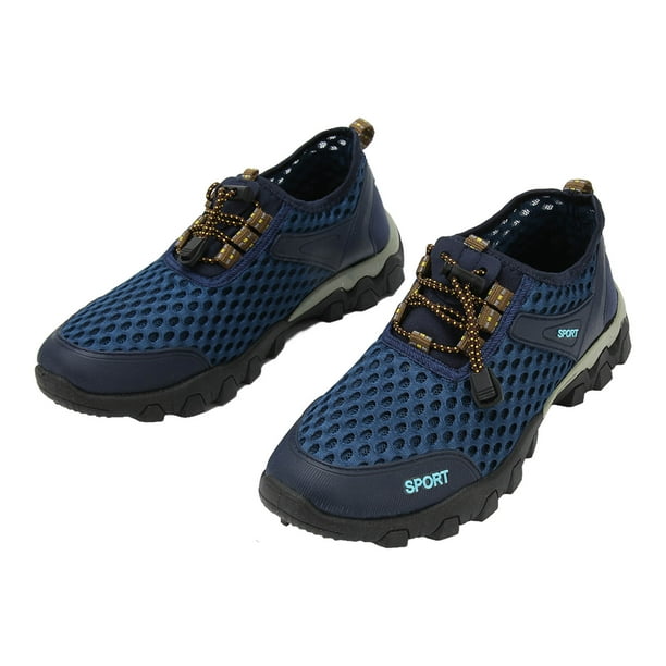 Zapatillas Deportivas para Hombre Con Estructura de Malla Grande, Sueela de Goma Párrer Transpirable, Azul