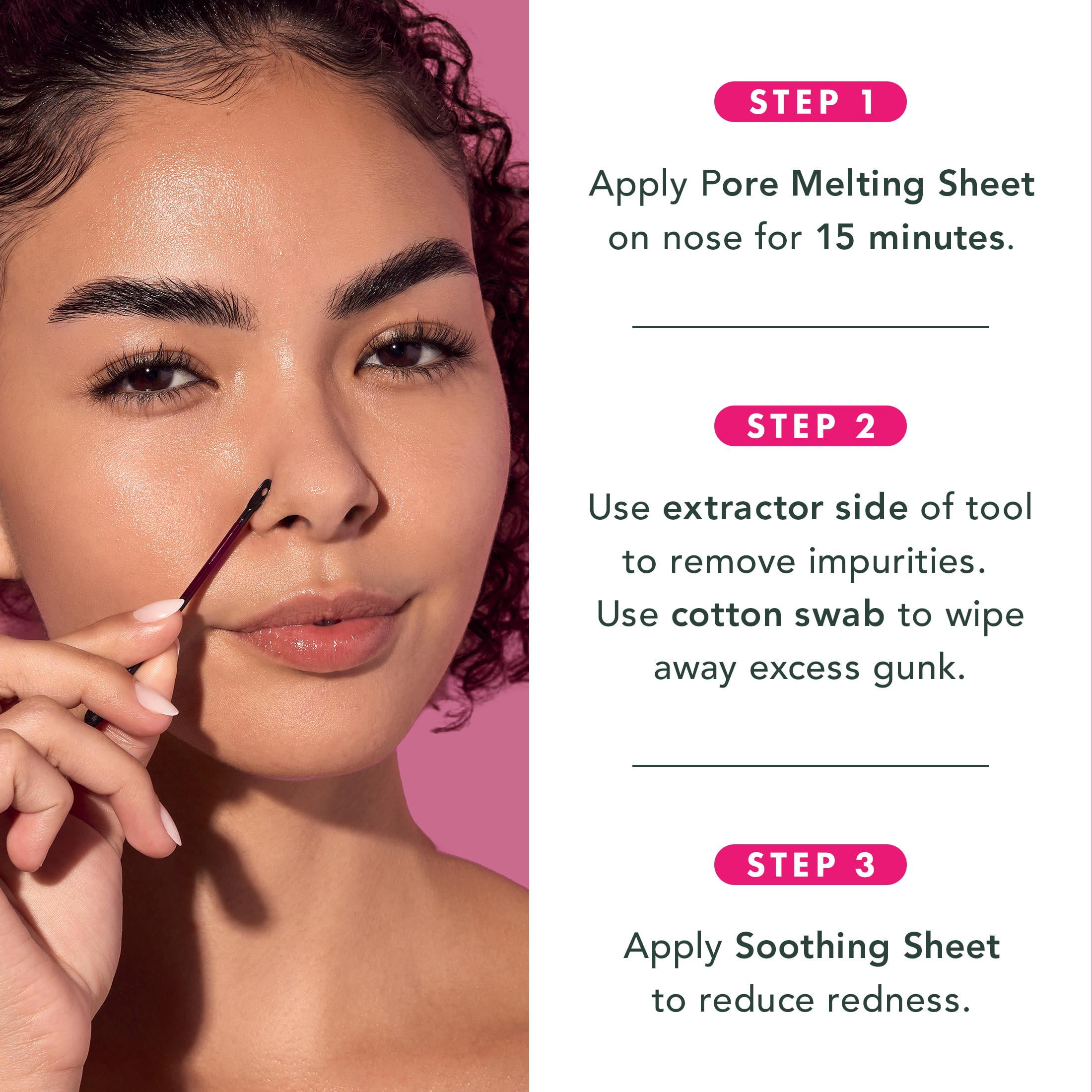 Rael Miracle Patch 3-Step Pore Melting Pack, for Blackheads and Clogged Pores, 3 Count
