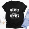 thumbnail image 2 of Gibobby Playera de Manga Corta Casual Suave Camiseta manga corta con cuello redondo y estampado letras divertidas color sólido informal para mujer(Negro,G), 2 of 3
