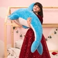 thumbnail image 3 of Muiteiur 55" Dolphin Plush Toy Giant Body Pillow Ocean Life Stuffed Animal, 3 of 7