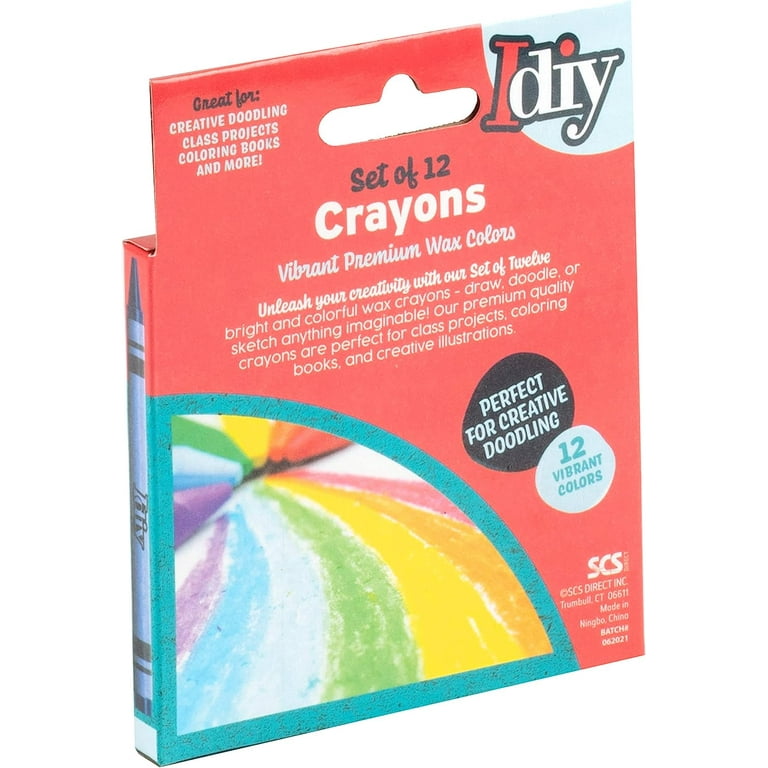 IDIY Unwrapped Bulk Wax Crayons (Pre-sorted 300 ct, 25 each of 12 colors) -  No Paper, ASTM Safety Tested, For Kids, Teachers, Art Classrooms Classpack,  School Supplies, Drawing Melting Projects, Gift 