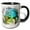 Black/White, variant on 3drose, Iguana Watercolor Illustration, 11oz Magic Transforming Mug