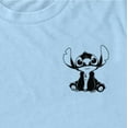 thumbnail image 2 of Men's Lilo & Stitch Black and White Sketch Stitch Graphic Tee Light Blue Medium, 2 of 4