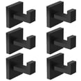 thumbnail image 1 of Ganchos para toallas Biosins de acero inoxidable de alta resistencia, paquete de 6, negros, 1 of 7