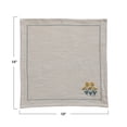 thumbnail image 3 of Creative Co-Op Floral Hand-Embroidered Cotton Napkins, Multicolor, Set of 4, 3 of 3