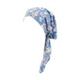 thumbnail image 6 of JAHH Womens Summer Printing Drape Headscarf Cap Ethnic Wind Binding Hair Protection Headwear Elastic Turbans for Women Long Hair Head Scarf Headwraps Cancer Printing Hat, 6 of 7
