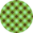 thumbnail image 1 of Ahgly Company Machine Washable Indoor Round Transitional Emerald Green Area Rugs, 8' Round, 1 of 7