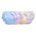 thumbnail image 1 of Fundas para pañales: bombachos para bebés, fundas para pañales para niñas pequeñas, bragas de algodón para niñas de 0 a 1 a 3 años, bragas de algodón para niños de clase A (4 piezas, color aleatorio), 1 of 5
