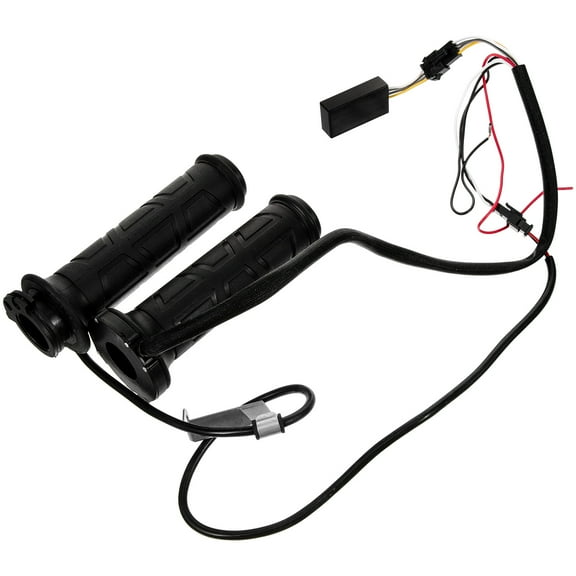 Masteelf Heated Handlebar Grips for Motorbike Black Rubber Waterproof Adjustable Temperature for 22mm Diameter