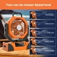 thumbnail image 5 of PEPWELL 20000mAh Portable Camping Fan - 5-Speed 270° Rotation, LED Light, Remote Control, Hook, Power Bank Function, for Tent/Outdoor Camping/Fishing, 5 of 12
