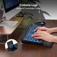 thumbnail image 4 of Ergonomic Backlit Keyboard Wired with Cushioned Wrist & Palm Rest, 7-Color Adjustable Backlight,Wave Keys for Windows/Mac-Black, 4 of 9