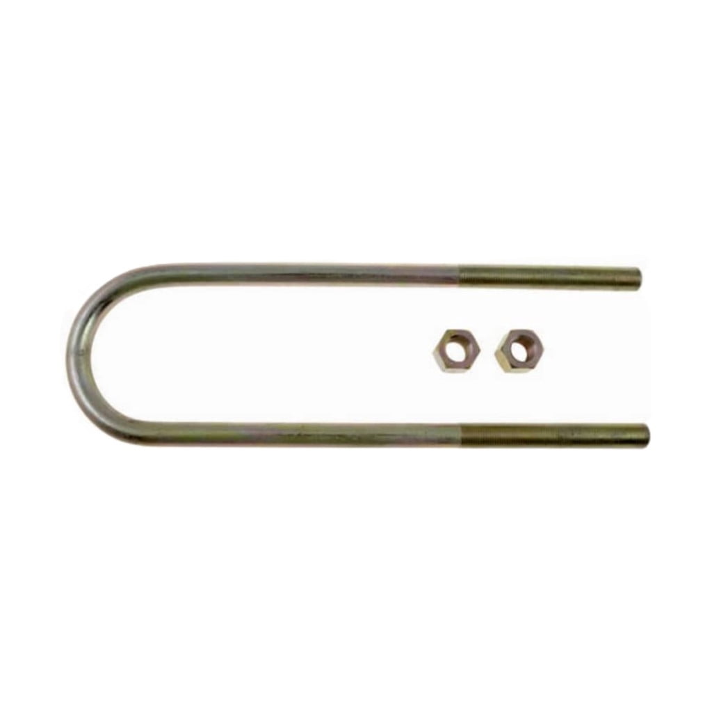 KarParts360 Threaded U-Bolt - Steel | Yellow Zinc | Round U-Bolt | Heat Hardened | Fine Thread | 5/8 Inches Thread Diameter