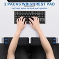 thumbnail image 4 of 2-Pack L-Shaped Desk Edge Pads, Ergonomic Elbow and Wrist Support Pads, Keyboard Wrist Rest and Armrest Protector for Desk, Black, 4 of 7