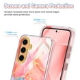 thumbnail image 3 of Petocase Marble Pattern Shockproof Rugged Cell Phone Case for Samsung Galaxy S24 Plus 5G, Pink, 3 of 7
