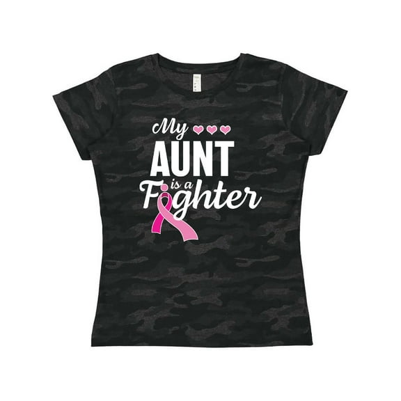 Inktastic Breast Cancer Awareness My Aunt is a Fighter Women's T-Shirt