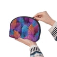 thumbnail image 6 of YFYANG 2 Piece Women's Portable Makeup Bags, Colorful Leaves Floral Patterns Clutch Travel Toilet Bags Cosmetic Organizer, 6 of 7