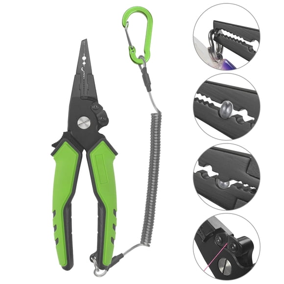 Graflsoa Lightweight Aluminum Alloy Fish Pliers with Anti-Rust Coating, Durable and Corrosion Resistant, Includes Lanyard and Carry Bag (Model: FG-1044)
