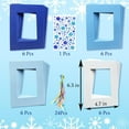 thumbnail image 4 of 24 Pack Winter Picture Frames Craft Kits with 24 Pcs Foam Photo Frames,176 Pcs Snowflake Sticker, 4 of 6