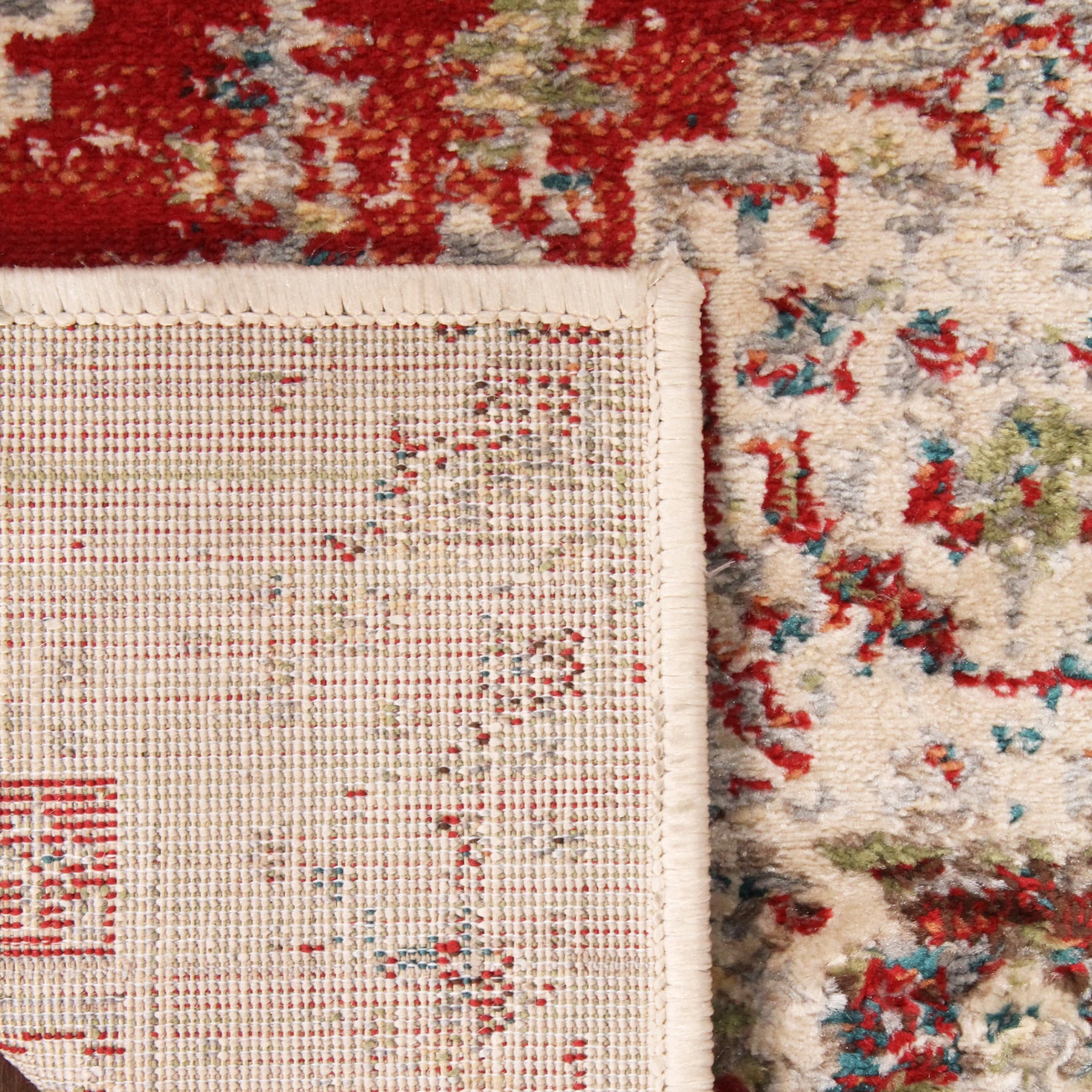 Superior Marquis Modern Farmhouse Indoor Runner Rug, 2' 7" x 8', Red